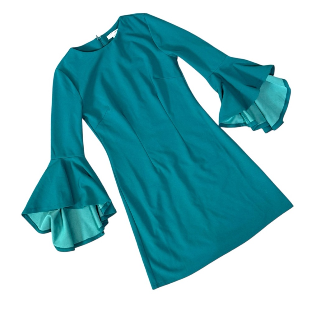 Envy Teal Bell Sleeve Dress NWT - Picture 2 of 8